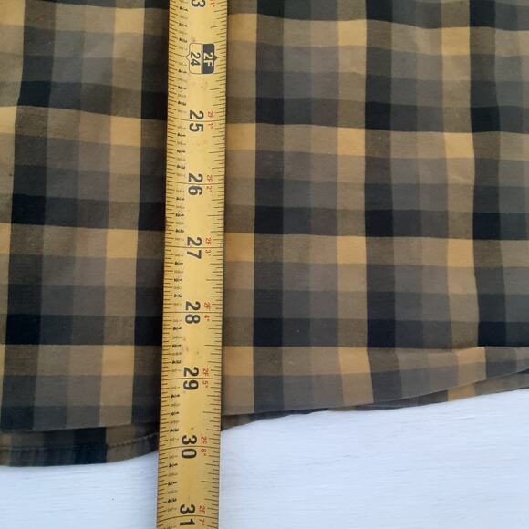 Duluth Trading Co Shirt Mens 2XL Yellow Plaid Cotton Button Pocket Button Down - Picture 11 of 11